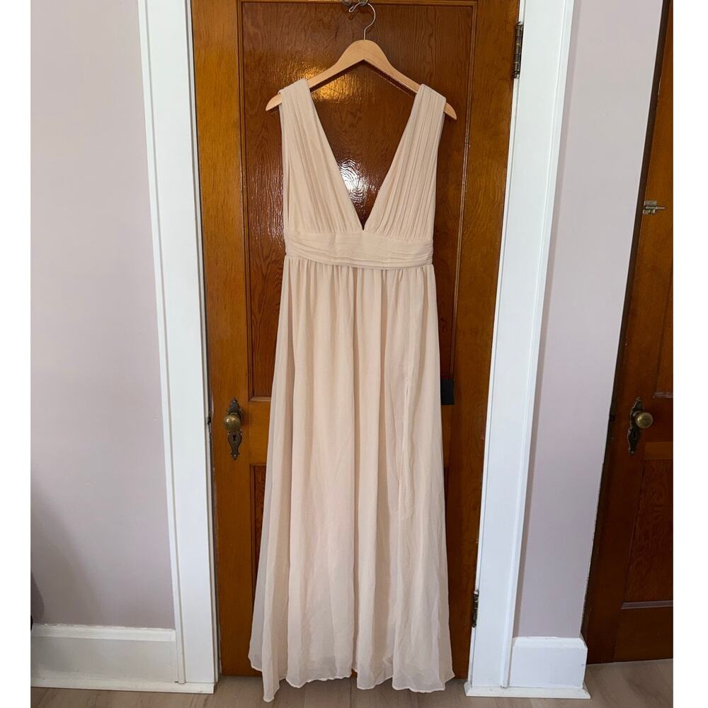 New Lulu’s Heavenly Hues Cream Maxi Dress Women’s size M - Picture 2 of 9